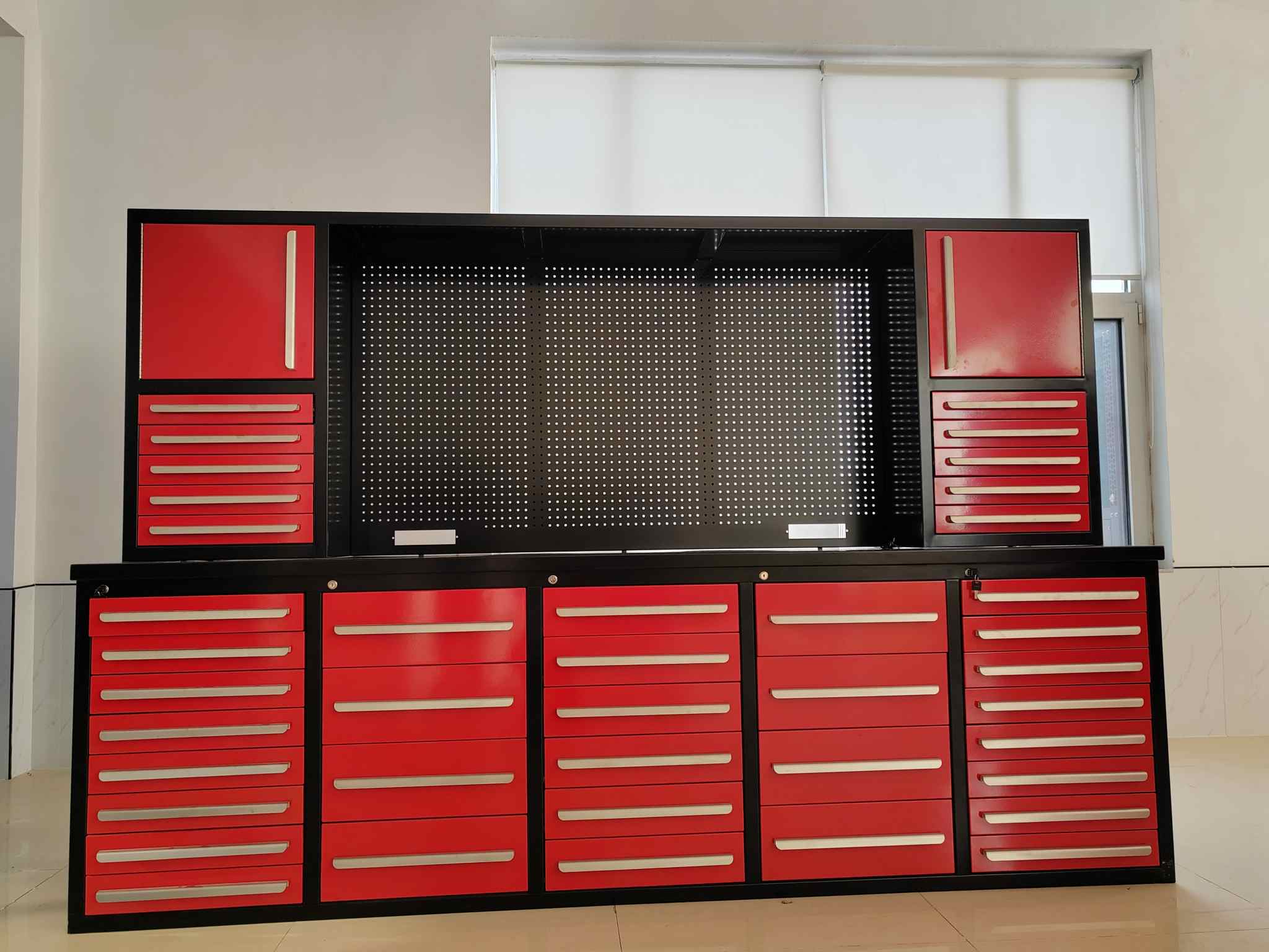 Red Metal Tool Cabinet